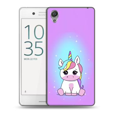 Пластиковый чехол на Sony Xperia X Performance с принтом Единорог Пластиковый чехол на Sony Xperia X Performance с принтом Единорог