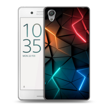Пластиковый чехол на Sony Xperia X Performance с принтом Абстракция неон Пластиковый чехол на Sony Xperia X Performance с принтом Абстракция неон