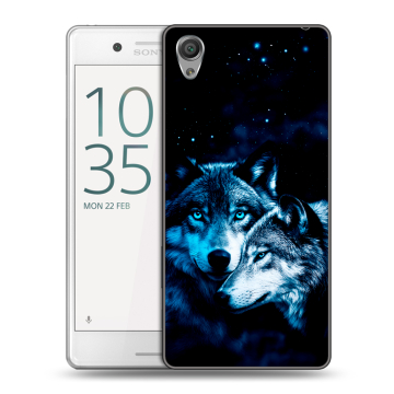 Пластиковый чехол на Sony Xperia X Performance с принтом Волки Пластиковый чехол на Sony Xperia X Performance с принтом Волки