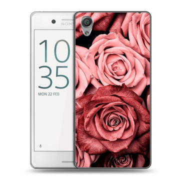 Пластиковый чехол на Sony Xperia X Performance с принтом Цветы розы