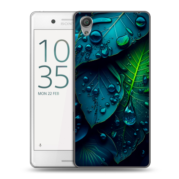 Пластиковый чехол на Sony Xperia X Performance с принтом Листья Пластиковый чехол на Sony Xperia X Performance с принтом Листья