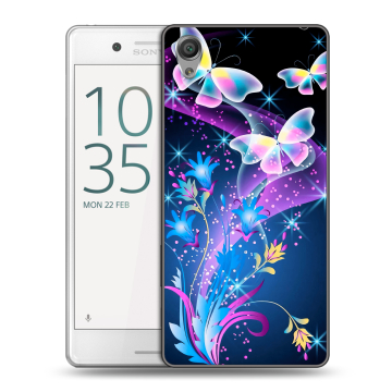 Пластиковый чехол на Sony Xperia X Performance с принтом Бабочки Пластиковый чехол на Sony Xperia X Performance с принтом Бабочки