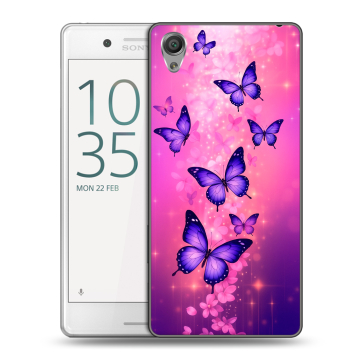 Пластиковый чехол на Sony Xperia X Performance с принтом Бабочки Пластиковый чехол на Sony Xperia X Performance с принтом Бабочки