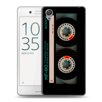 Пластиковый чехол на Sony Xperia X Performance с принтом Кассета