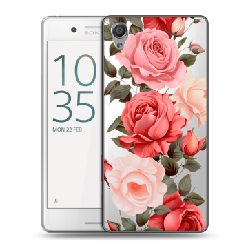 Пластиковый чехол на Sony Xperia X Performance с принтом Розы Пластиковый чехол на Sony Xperia X Performance с принтом Розы