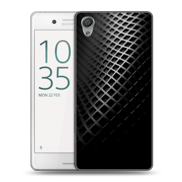 Пластиковый чехол на Sony Xperia X Performance с принтом Текстура металла