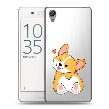 Пластиковый чехол на Sony Xperia X Performance с принтом Корги Пластиковый чехол на Sony Xperia X Performance с принтом Корги