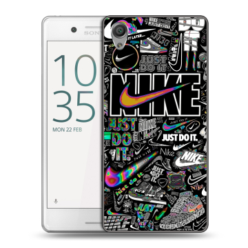 Пластиковый чехол на Sony Xperia X Performance с принтом Найк