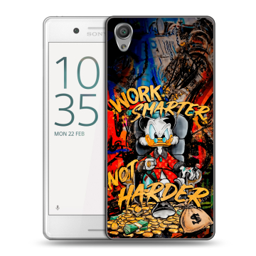 Пластиковый чехол на Sony Xperia X Performance с принтом Дональд Дак Деньги