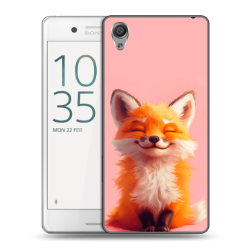 Пластиковый чехол на Sony Xperia X Performance с принтом милая лиса