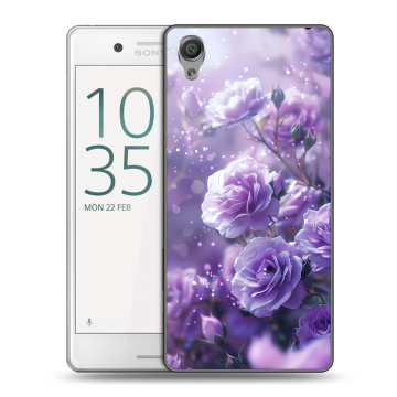 Пластиковый чехол на Sony Xperia X Performance с принтом Розы цветы