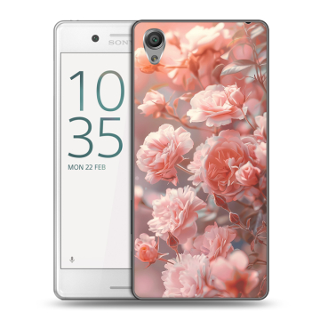 Пластиковый чехол на Sony Xperia X Performance с принтом Розовые розы Пластиковый чехол на Sony Xperia X Performance с принтом Розовые розы