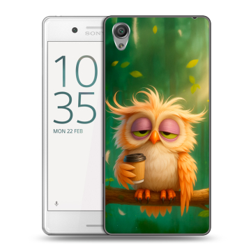 Пластиковый чехол на Sony Xperia X Performance с принтом сова