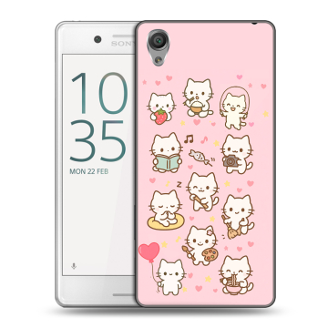 Пластиковый чехол на Sony Xperia X Performance с принтом Hello Kitty Хелоу Кити