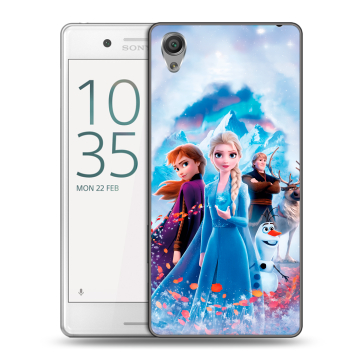 Пластиковый чехол на Sony Xperia X Performance с принтом Холодное сердце Frozen Пластиковый чехол на Sony Xperia X Performance с принтом Холодное сердце Frozen