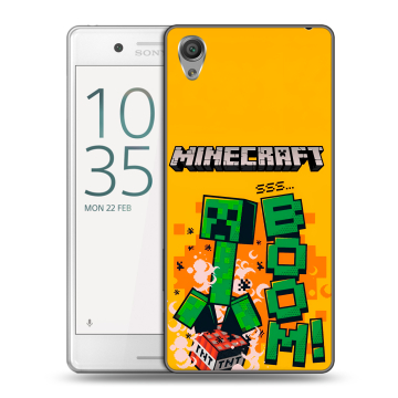 Пластиковый чехол на Sony Xperia X Performance с принтом Майнкрафт Minecraft