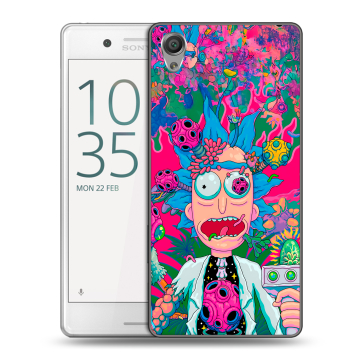 Пластиковый чехол на Sony Xperia X Performance с принтом Рик и Морти Rick Morty