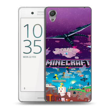 Пластиковый чехол на Sony Xperia X Performance с принтом Майнкрафт Minecraft