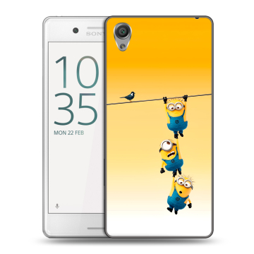 Пластиковый чехол на Sony Xperia X Performance с принтом Миньоны