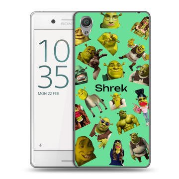 Пластиковый чехол на Sony Xperia X Performance с принтом Шрек Shrek