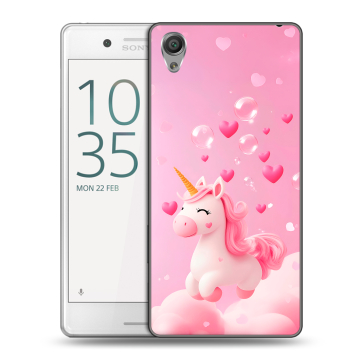 Пластиковый чехол на Sony Xperia X Performance с принтом Единорог