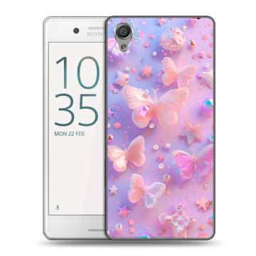Пластиковый чехол на Sony Xperia X Performance с принтом Бабочки Пластиковый чехол на Sony Xperia X Performance с принтом Бабочки