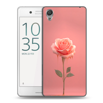 Пластиковый чехол на Sony Xperia X Performance с принтом Розовая роза