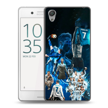 Пластиковый чехол на Sony Xperia X Performance с принтом Реал Роналдо