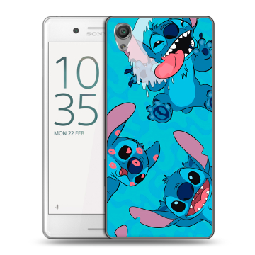 Пластиковый чехол на Sony Xperia X Performance с принтом Лило и Стич Пластиковый чехол на Sony Xperia X Performance с принтом Лило и Стич