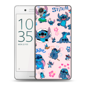 Пластиковый чехол на Sony Xperia X Performance с принтом Лило и Стич