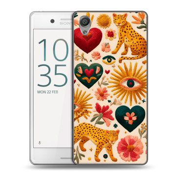 Пластиковый чехол на Sony Xperia X Performance с принтом Модный принт