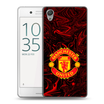 Пластиковый чехол на Sony Xperia X Performance с принтом Manchester United