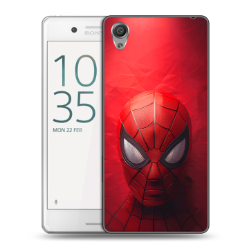 Пластиковый чехол на Sony Xperia X Performance с принтом Spiderman Человек паук