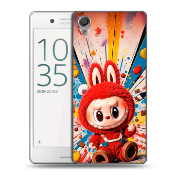 Пластиковый чехол на Sony Xperia X Performance с принтом Labubu Лабубу Пластиковый чехол на Sony Xperia X Performance с принтом Labubu Лабубу