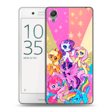 Пластиковый чехол на Sony Xperia X Performance с принтом My little pony Дружба чудо