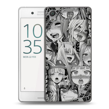 Пластиковый чехол на Sony Xperia X Performance с принтом Ahegao Ахегао Аниме