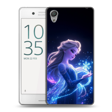 Пластиковый чехол на Sony Xperia X Performance с принтом Холодное сердце Frozen