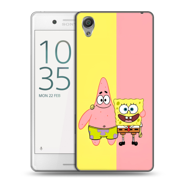 Пластиковый чехол на Sony Xperia X Performance с принтом Спанч боб Спанчбоб Пластиковый чехол на Sony Xperia X Performance с принтом Спанч боб Спанчбоб