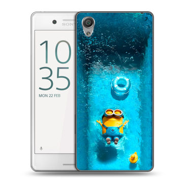 Пластиковый чехол на Sony Xperia X Performance с принтом Миньоны