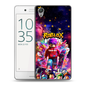 Пластиковый чехол на Sony Xperia X Performance с принтом Roblox Роблокс