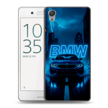Пластиковый чехол на Sony Xperia X Performance с принтом BMW БМВ