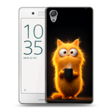 Пластиковый чехол на Sony Xperia X Performance с принтом Смешной кот
