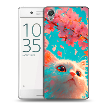 Пластиковый чехол на Sony Xperia X Performance с принтом Красивый кот