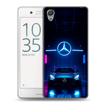 Пластиковый чехол на Sony Xperia X Performance с принтом Mercedes Мерседес Пластиковый чехол на Sony Xperia X Performance с принтом Mercedes Мерседес