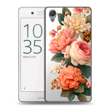 Пластиковый чехол на Sony Xperia X Performance с принтом цветы