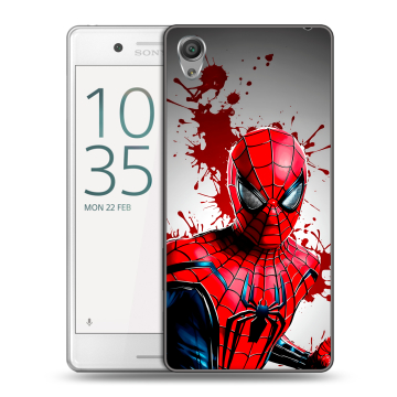 Пластиковый чехол на Sony Xperia X Performance с принтом Spiderman Человек паук Пластиковый чехол на Sony Xperia X Performance с принтом Spiderman Человек паук