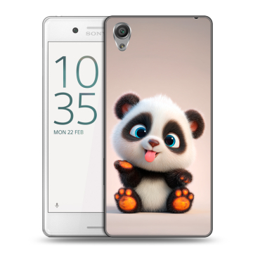 Пластиковый чехол на Sony Xperia X Performance с принтом милая панда