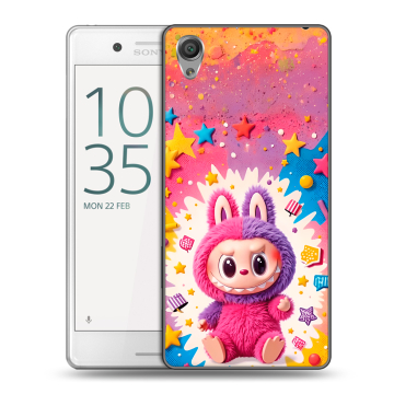 Пластиковый чехол на Sony Xperia X Performance с принтом Labubu Лабубу Пластиковый чехол на Sony Xperia X Performance с принтом Labubu Лабубу