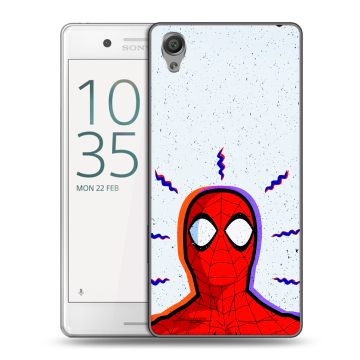 Пластиковый чехол на Sony Xperia X Performance с принтом Spiderman Человек паук