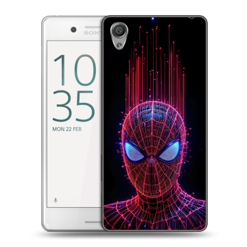 Пластиковый чехол на Sony Xperia X Performance с принтом Spiderman Человек паук